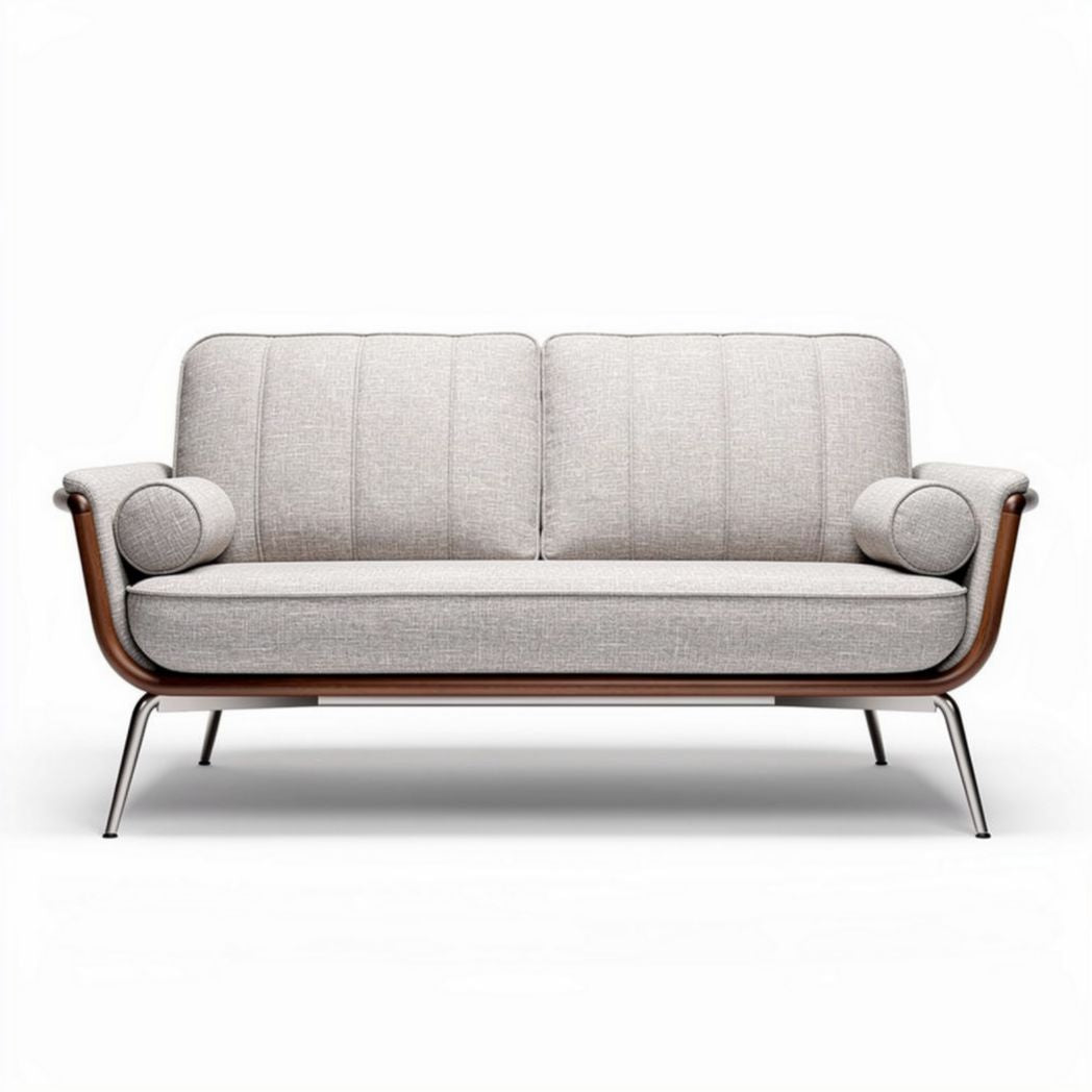 Two-seater sofa with wooden frame and fabric upholstery 180 x 90 x 80cm