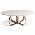 Terrazzo top coffee table with gold metal base 150 x 90 x 75cm